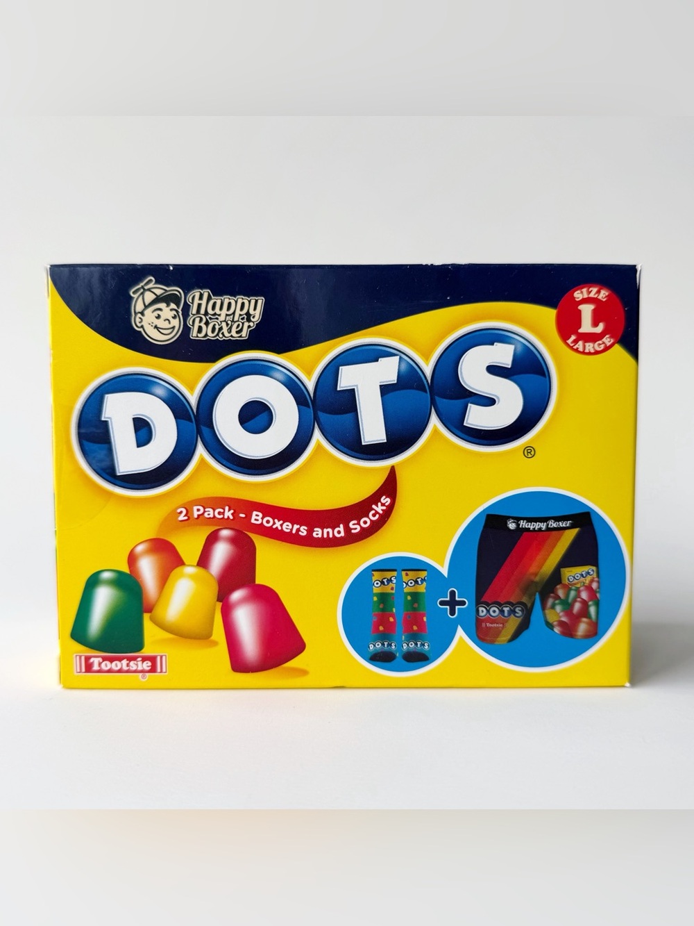 Dots Candy Boxer Briefs Socks Gift Set Mens Large Underwear